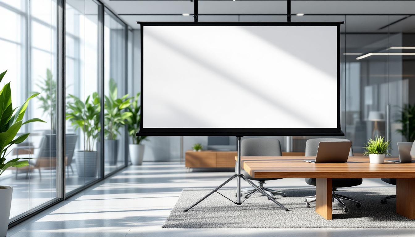 découvrez les avantages d'un écran de projection sur trépied pour vos événements : facilité d'installation, mobilité optimale et qualité d'image garantissant un rendu professionnel où que vous soyez.