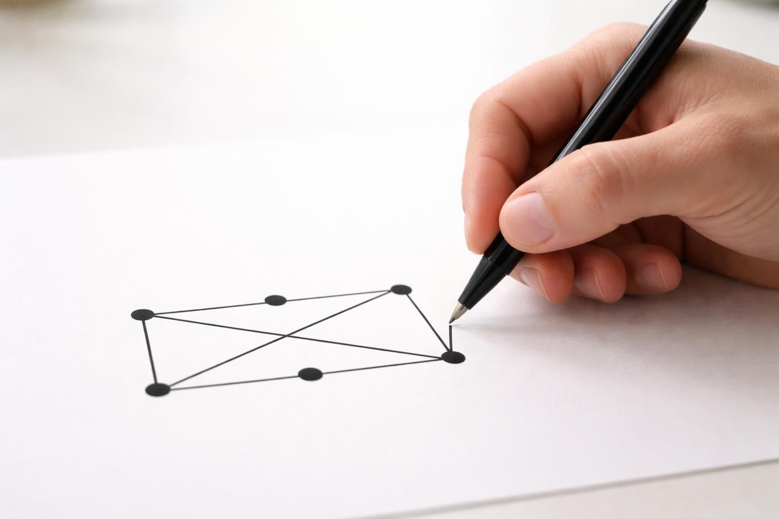 découvrez comment résoudre l'énigme des 6 points en reliant chaque point sans croiser les lignes, et stimulez votre créativité avec cette solution originale.