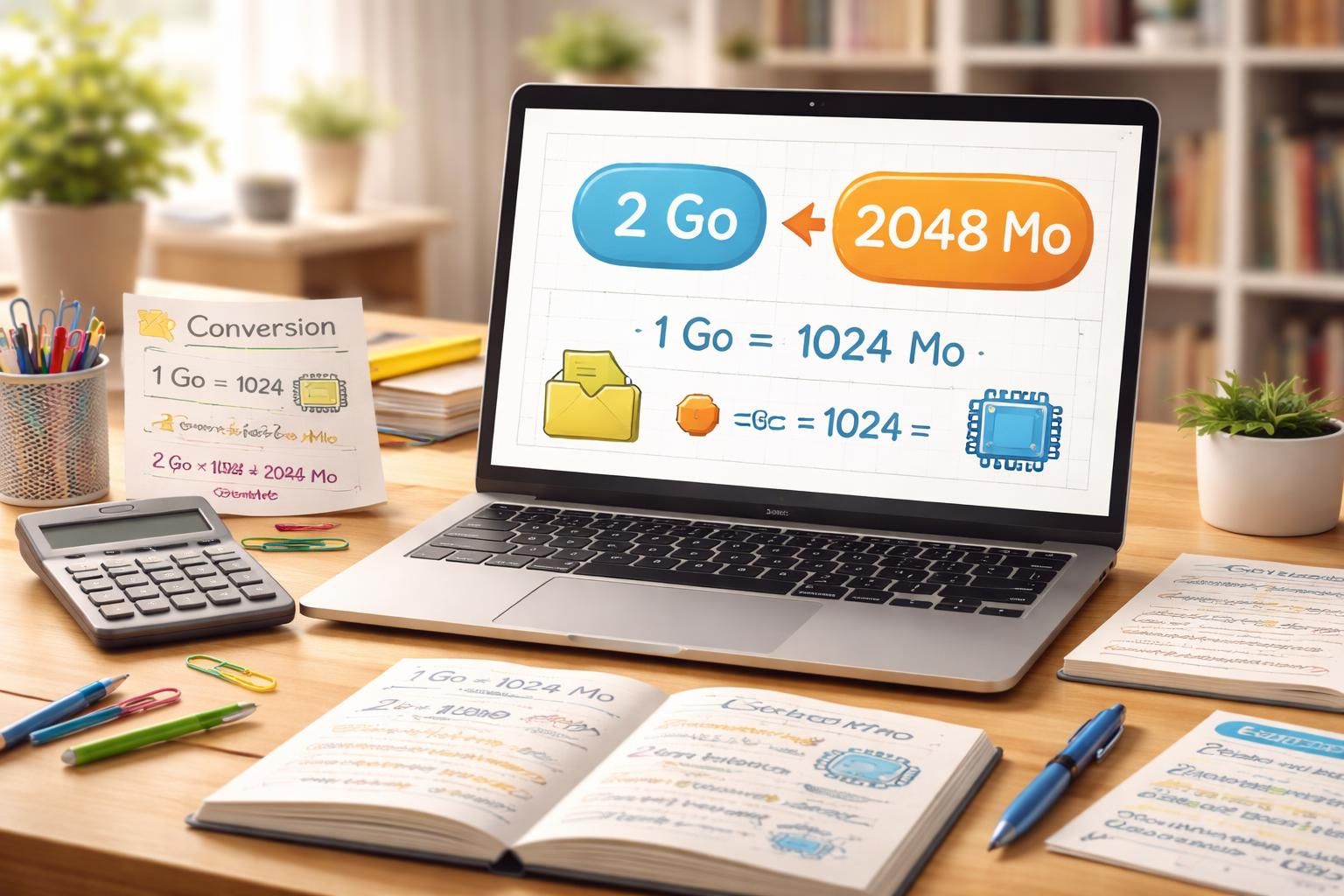 apprenez à convertir facilement 2 go en mo grâce à notre guide simple et clair, idéal pour les débutants souhaitant comprendre les unités de stockage informatique.